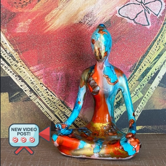 Hand Crafted Other - Original Hand-Painted Yoga Pose